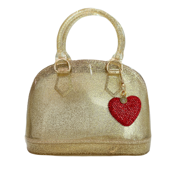 Cate Bag - Gold Sparkle w/Heart Charm