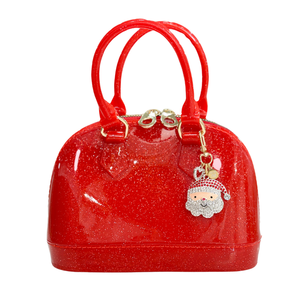 Cate Bag - Red Sparkle w/Santa Charm