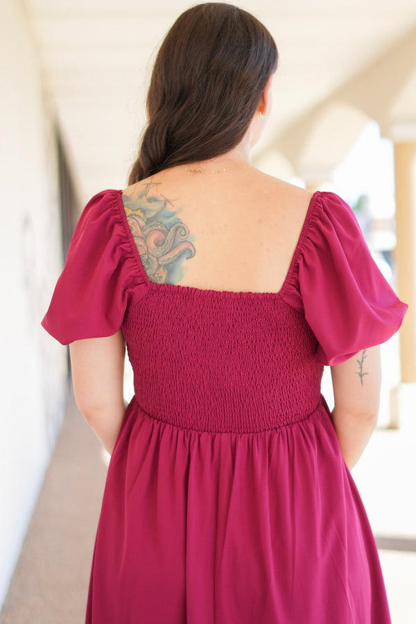 Bronwyn Dress - Burgundy