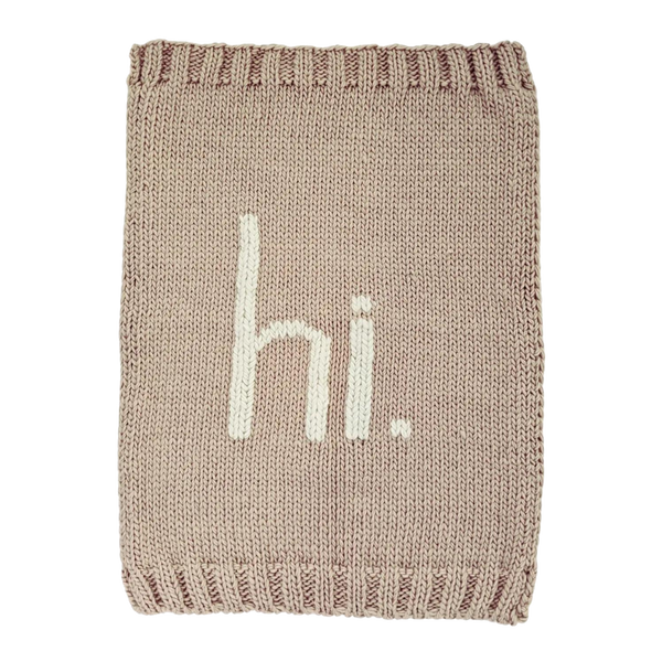 hi. Knit Blanket - Pebble Brown