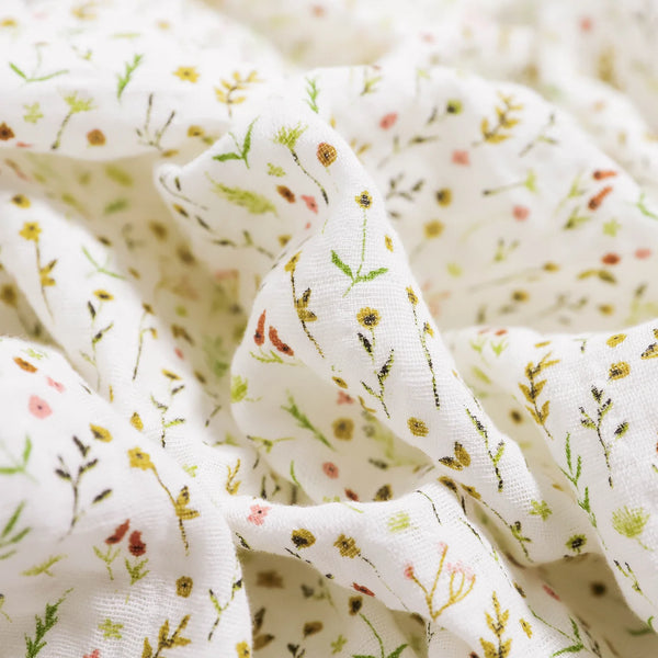 Floral Field Organic Cotton Muslin Swaddle