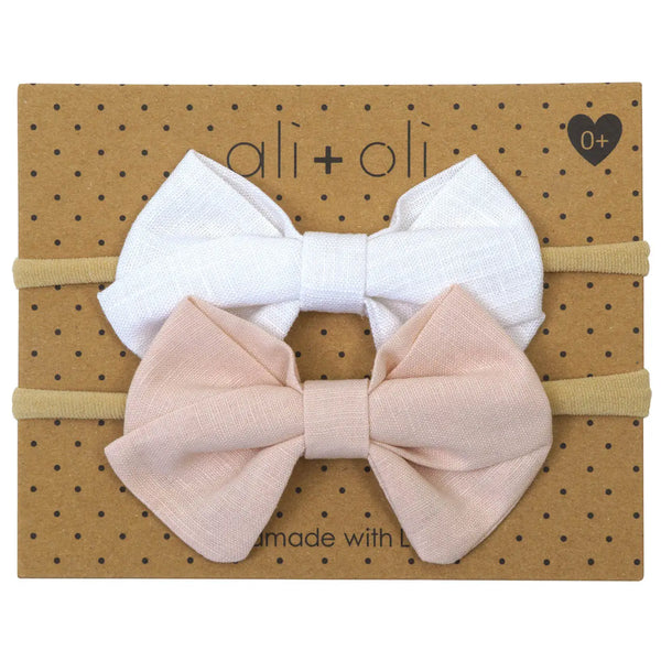 Pink Headband Bow Set