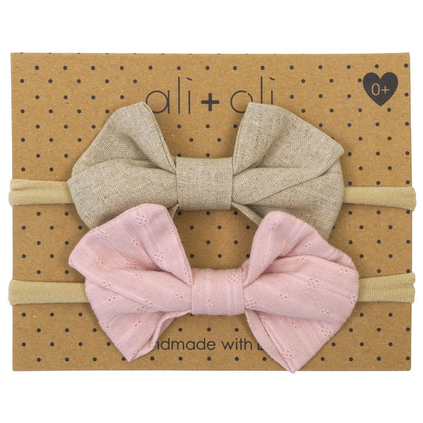 Sand Headband Bow Set