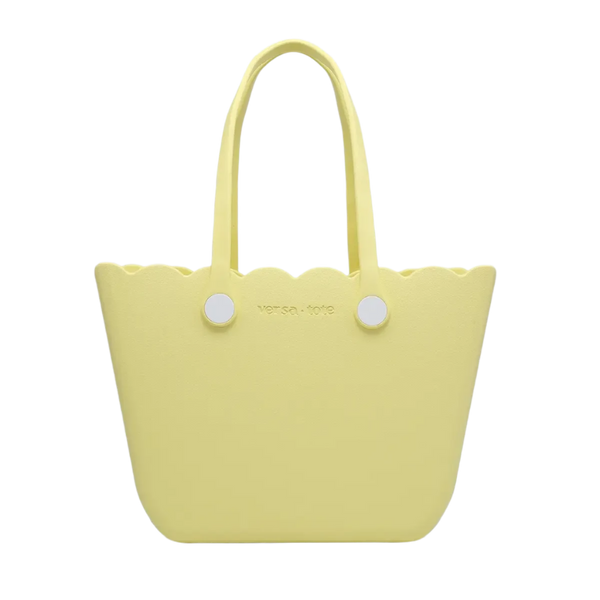 Rose Scalloped Versa Tote - Pale Yellow