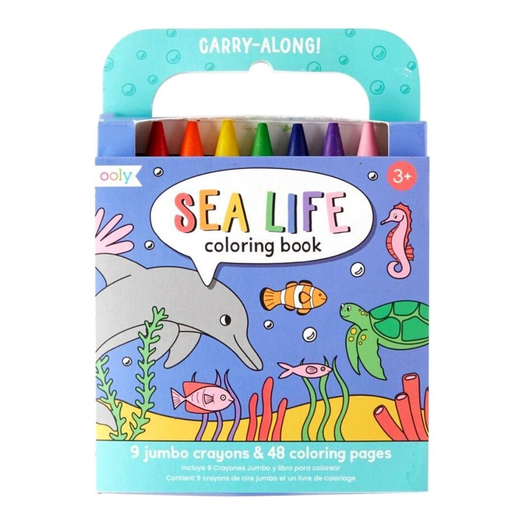 Carry-Along Crayon & Coloring Book Kit-Sea Life - mulberrycottage