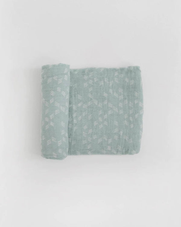 Misty Field Cotton Muslin Swaddle